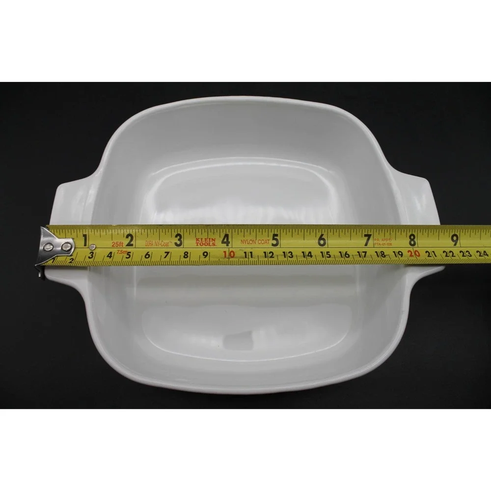 Vintage Corning Ware A-1-B 1 Liter Casserole Dish w Pyrex Lid Floral Basket